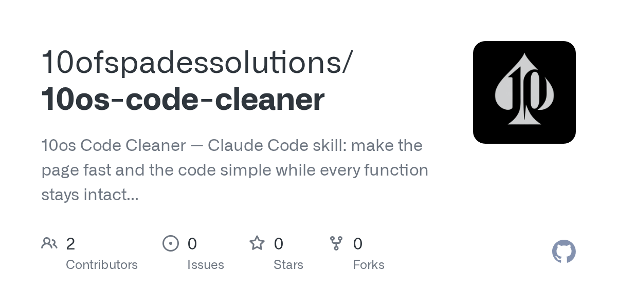 10os Code Cleaner — Development skill for Claude Code