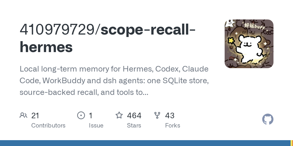 Scope Recall Hermes — Development skill for Claude Code