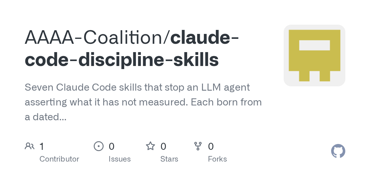 Claude Code Discipline Skills — AI skill for Claude Code
