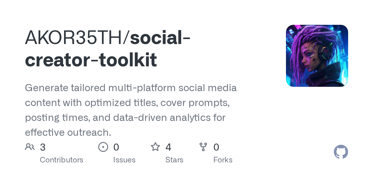 Social Creator Toolkit — Data skill for Claude Code
