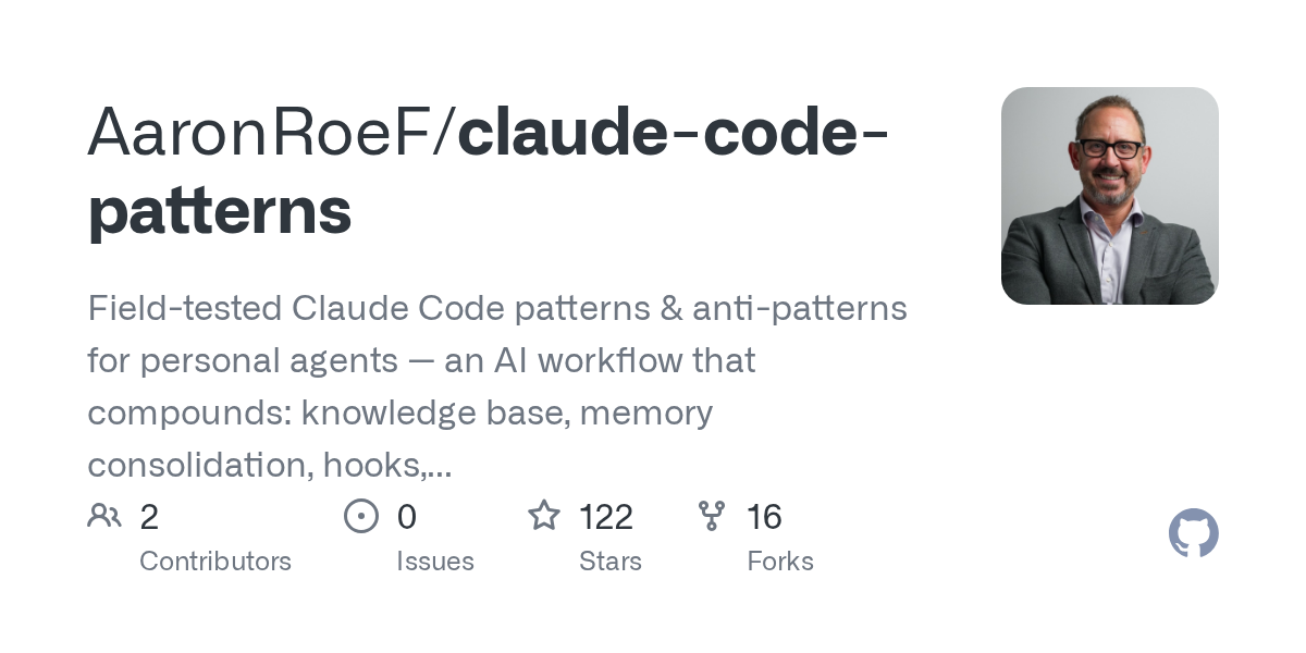 Claude Code Patterns — AI skill for Claude Code