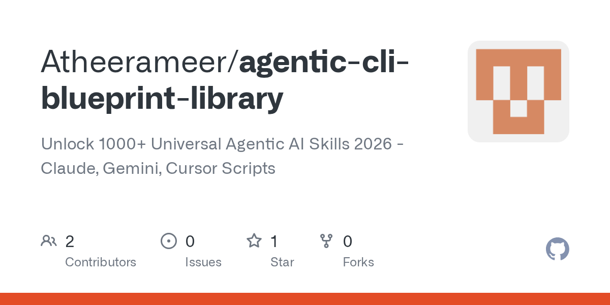 Agentic CLI Blueprint Library — AI skill for Claude Code