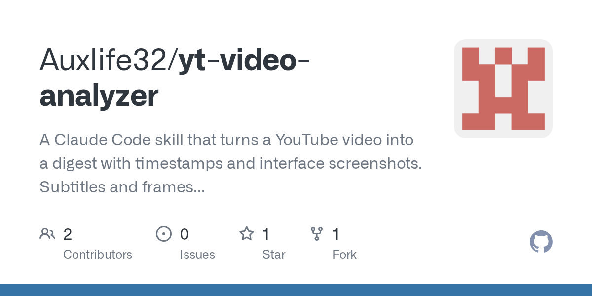 Yt Video Analyzer — AI skill for Claude Code