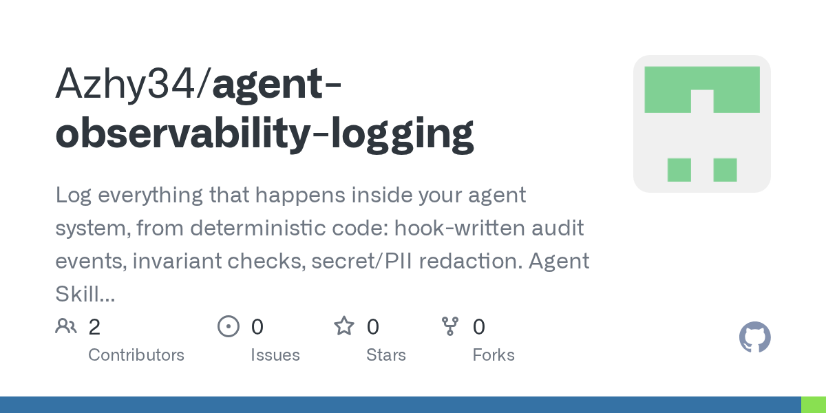 Agent Observability Logging — Security skill for Claude Code