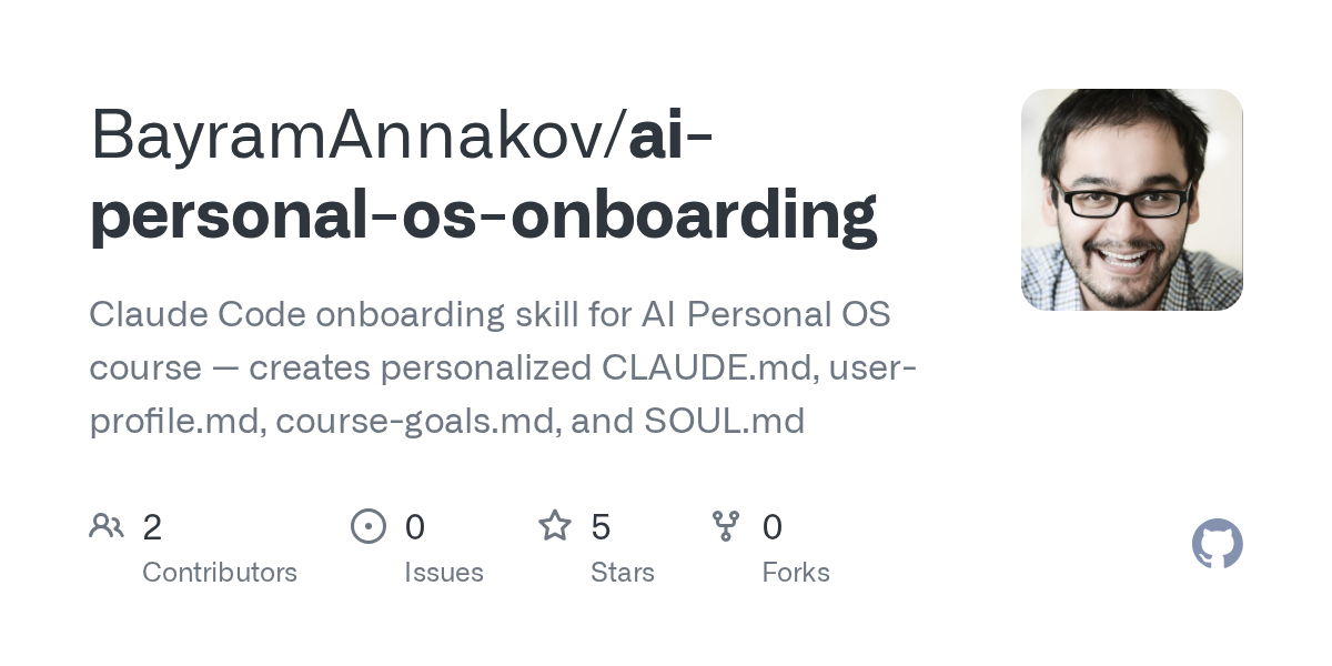 AI Personal OS Onboarding — AI skill for Claude Code