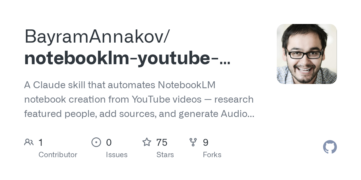 Notebooklm YouTube Skill — Communication skill for Claude Code