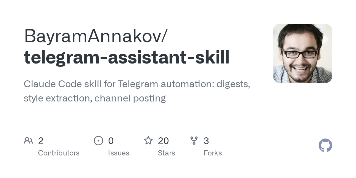 Telegram Assistant Skill — Design skill for Claude Code