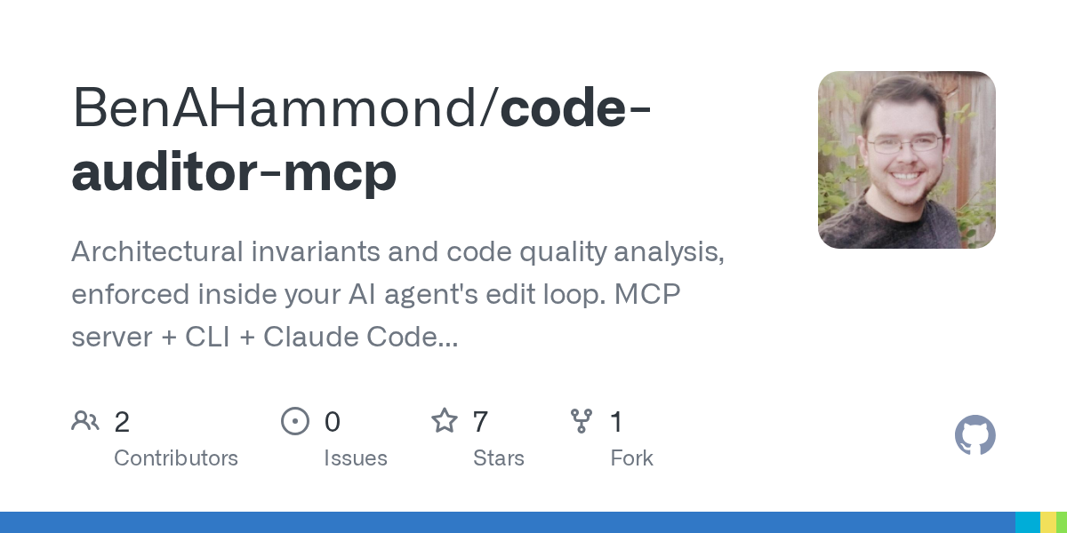 Code Auditor MCP — AI skill for Claude Code