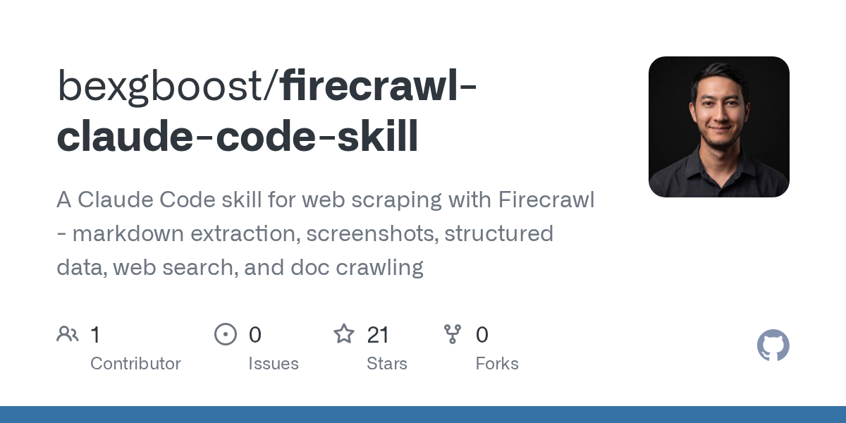 Firecrawl Claude Code Skill — Data skill for Claude Code
