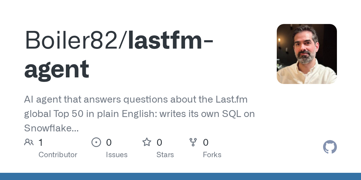 Lastfm Agent — Data skill for Claude Code