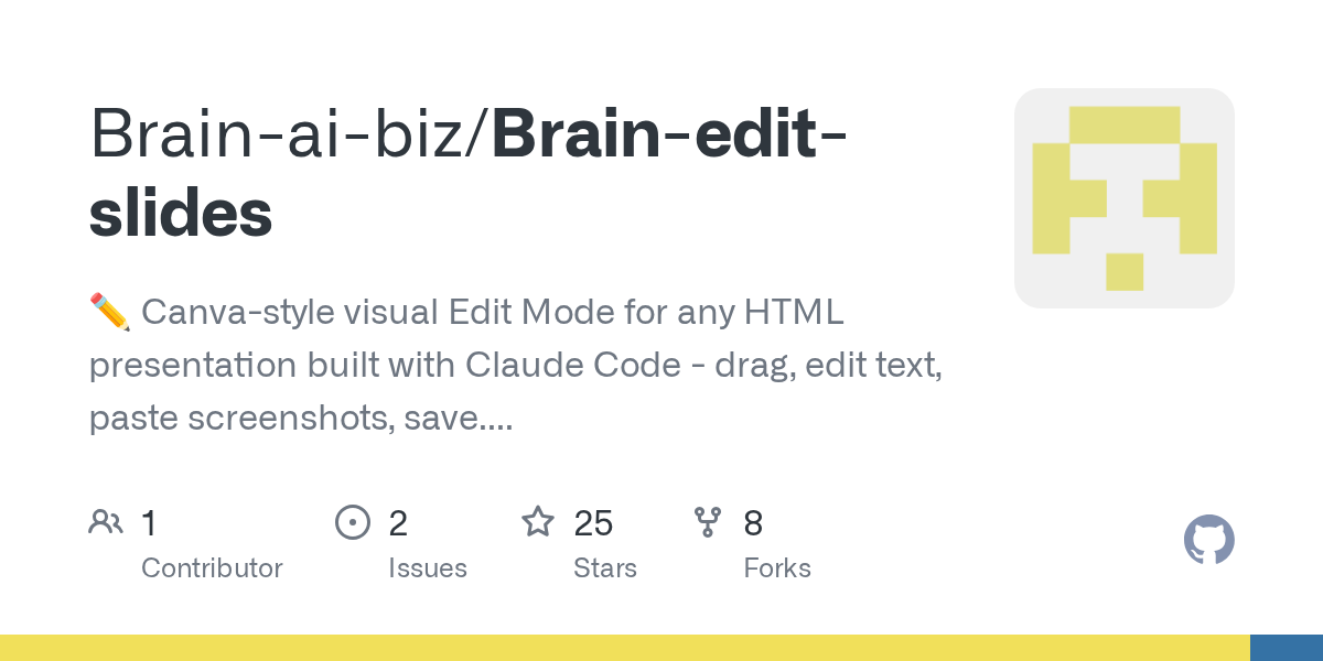 Brain Edit Slides — Design skill for Claude Code