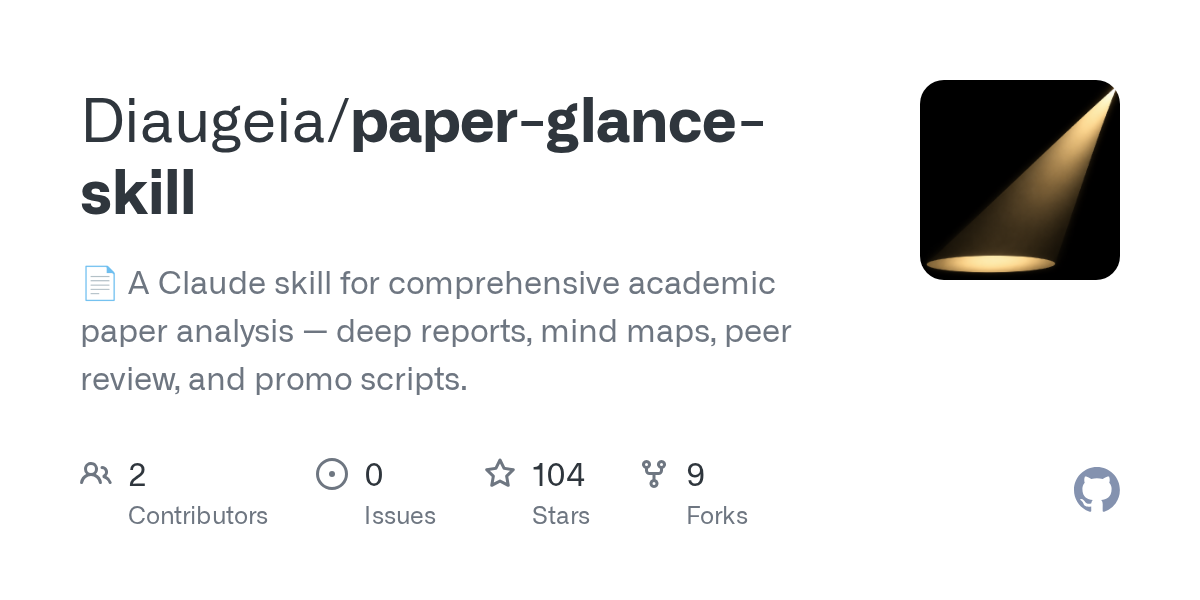 Paper Glance Skill — Development skill for Claude Code