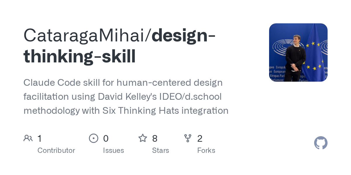 Design Thinking Skill — Design skill for Claude Code