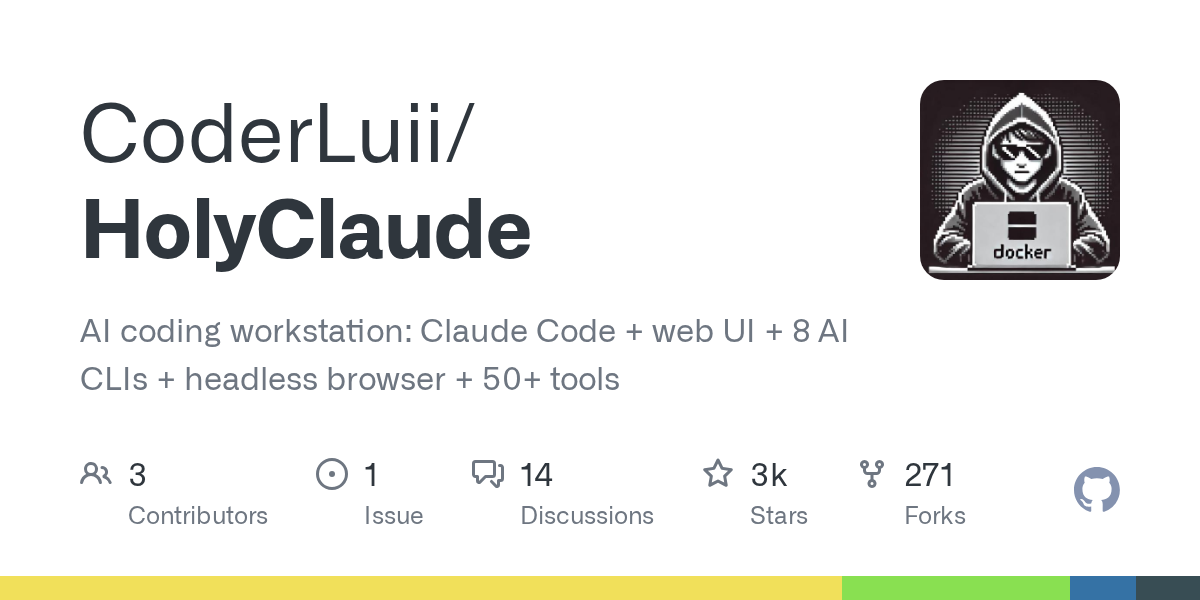 HolyClaude — AI skill for Claude Code