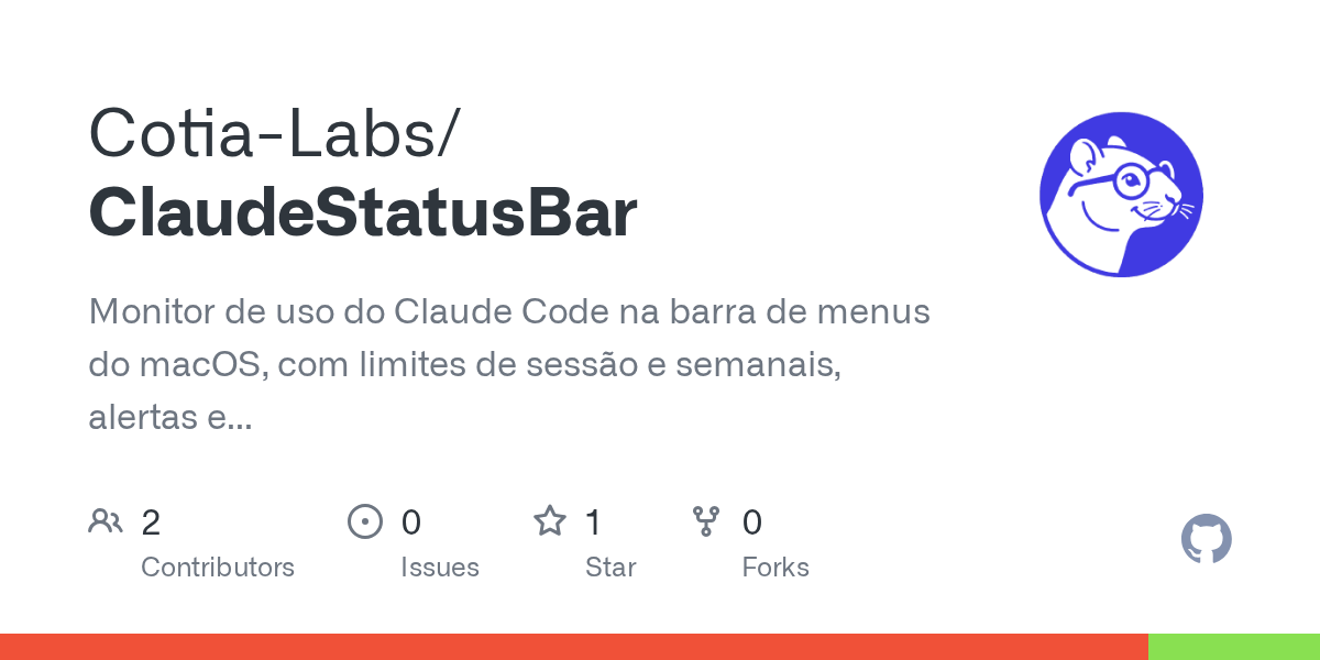 ClaudeStatusBar — Development skill for Claude Code