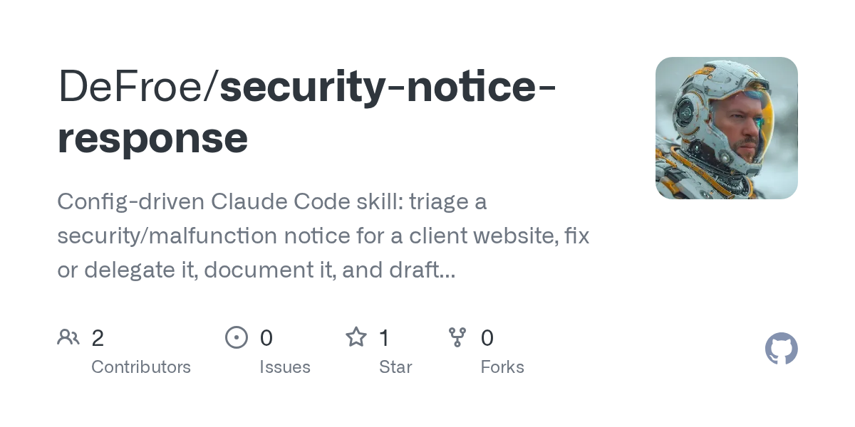 Security Notice Response — Security skill for Claude Code