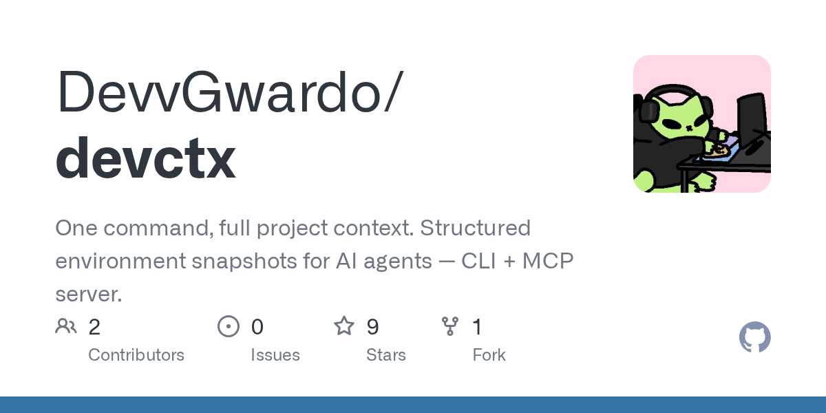 Devctx — AI skill for Claude Code