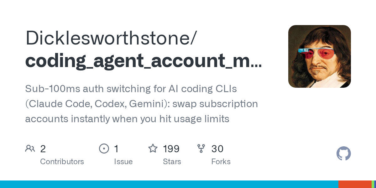 Coding Agent Account Manager — AI skill for Claude Code