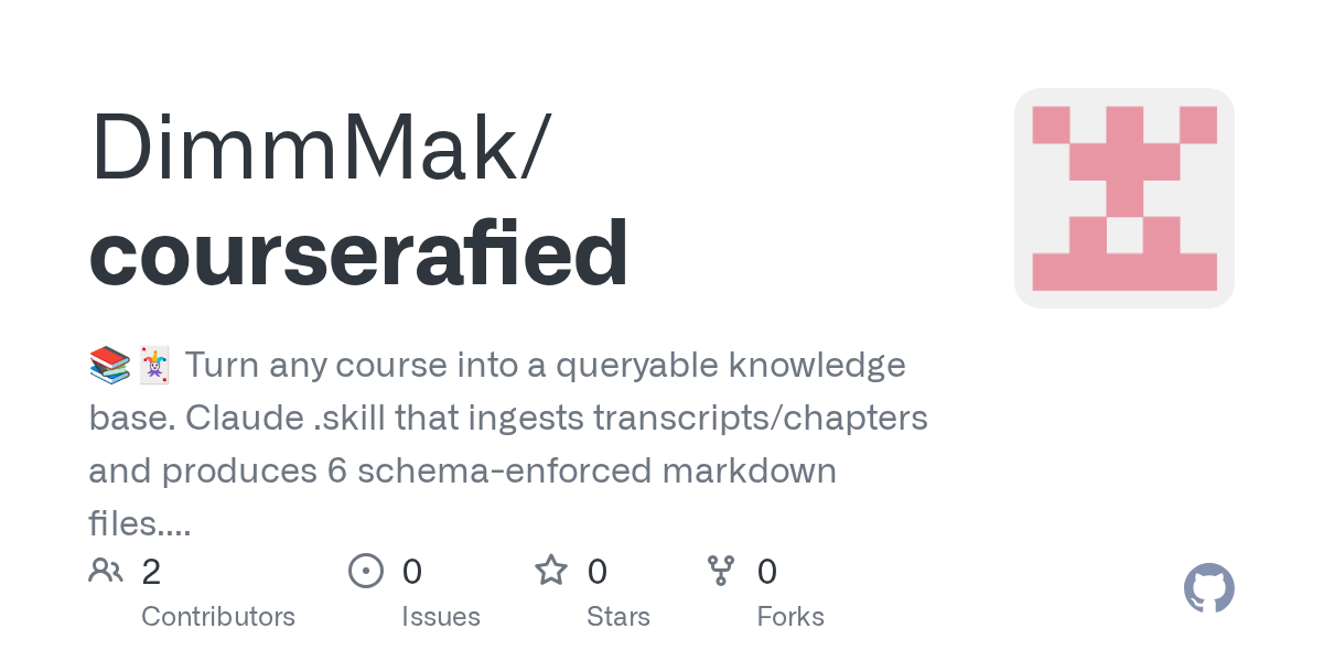 Courserafied — Documentation skill for Claude Code