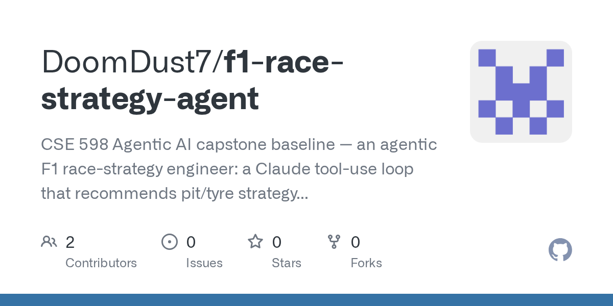 F1 Race Strategy Agent — AI skill for Claude Code