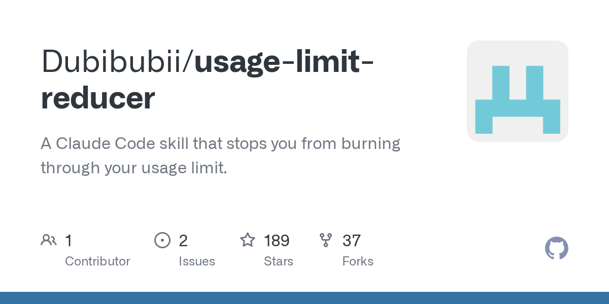 Usage Limit Reducer — Development skill for Claude Code