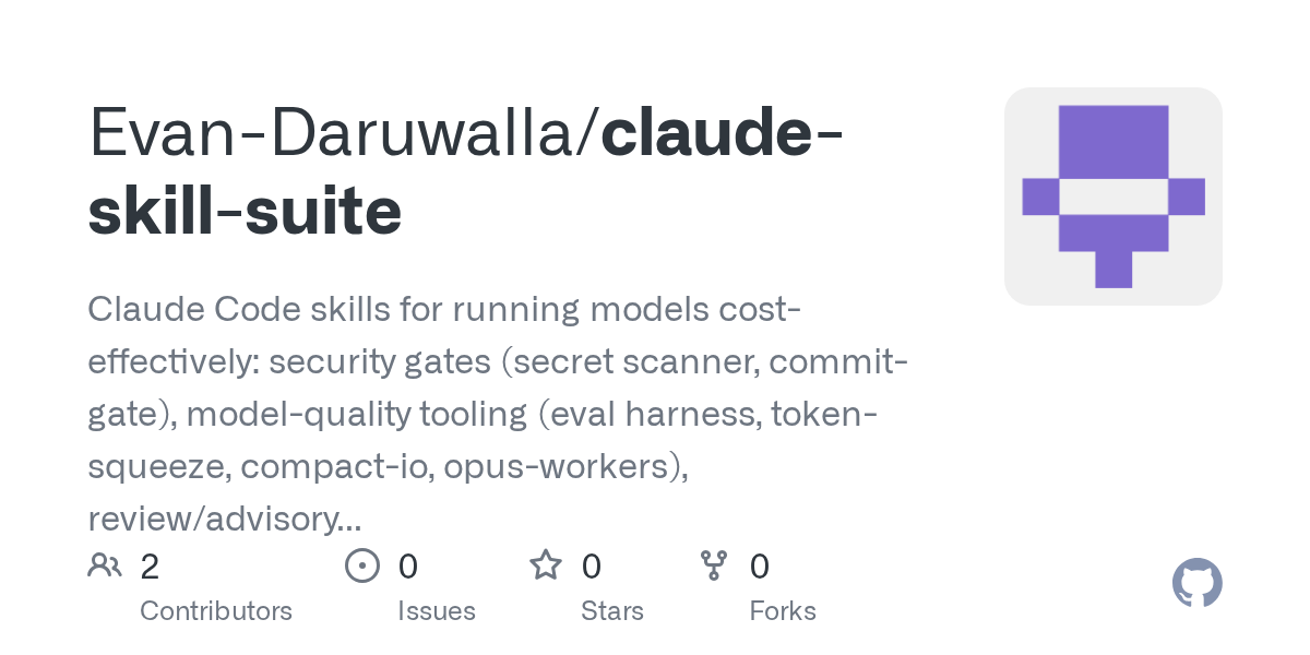 Claude Skill Suite — Security skill for Claude Code