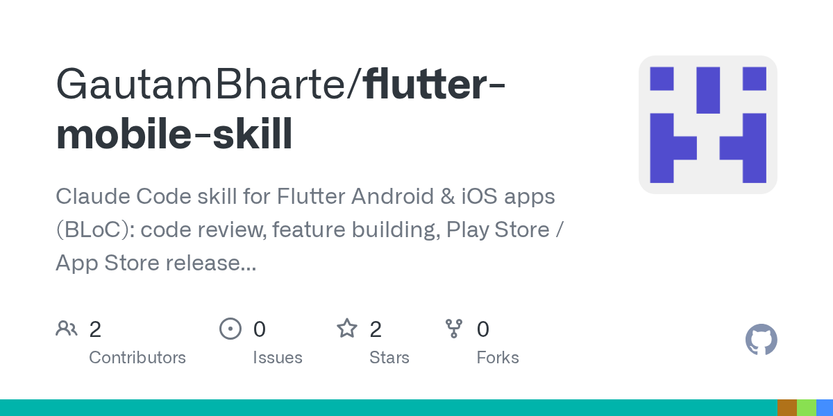 Flutter Mobile Skill — Design skill for Claude Code