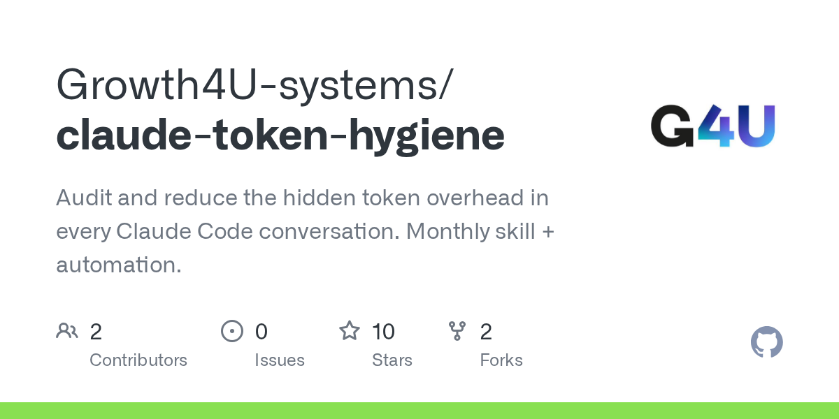 Claude Token Hygiene — Security skill for Claude Code