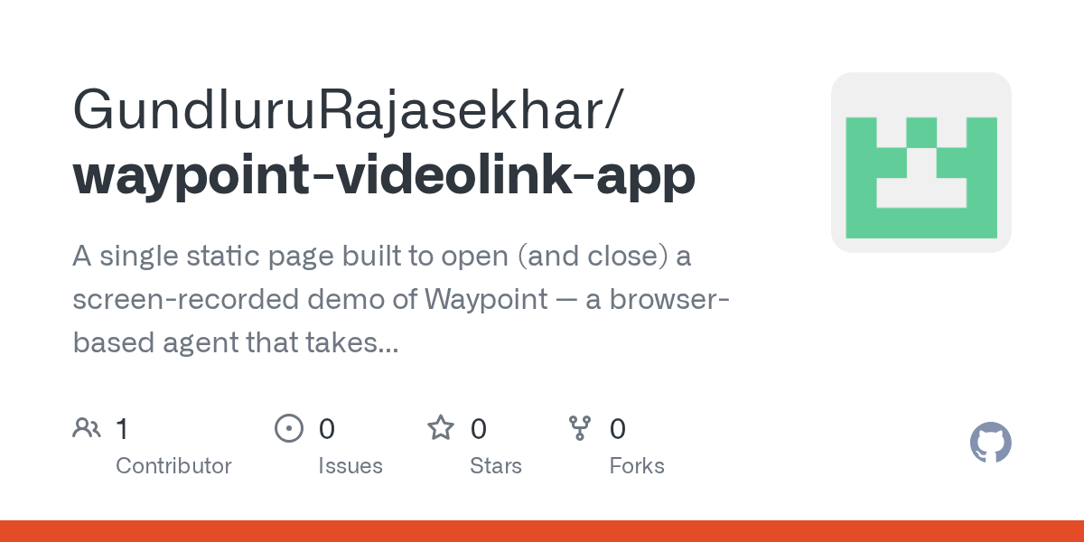 Waypoint Videolink App — Development skill for Claude Code