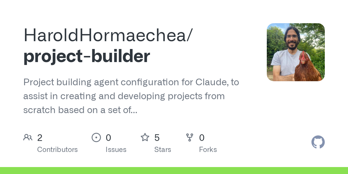 Project Builder — Project Management agent for Claude Code