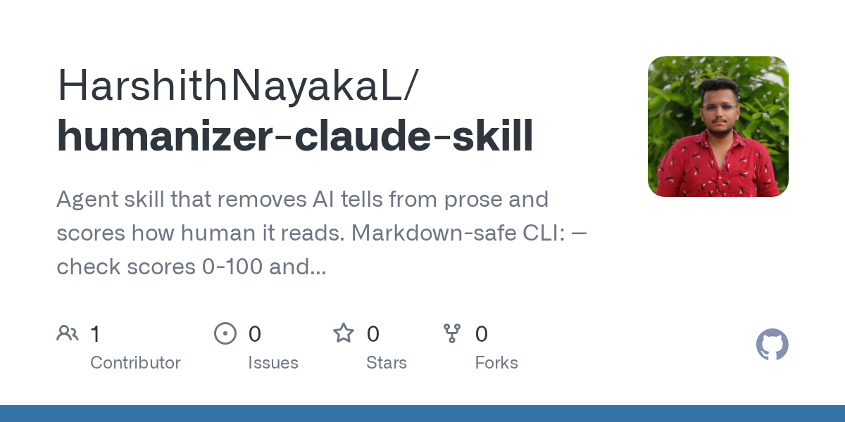 Humanizer Claude Skill — AI skill for Claude Code