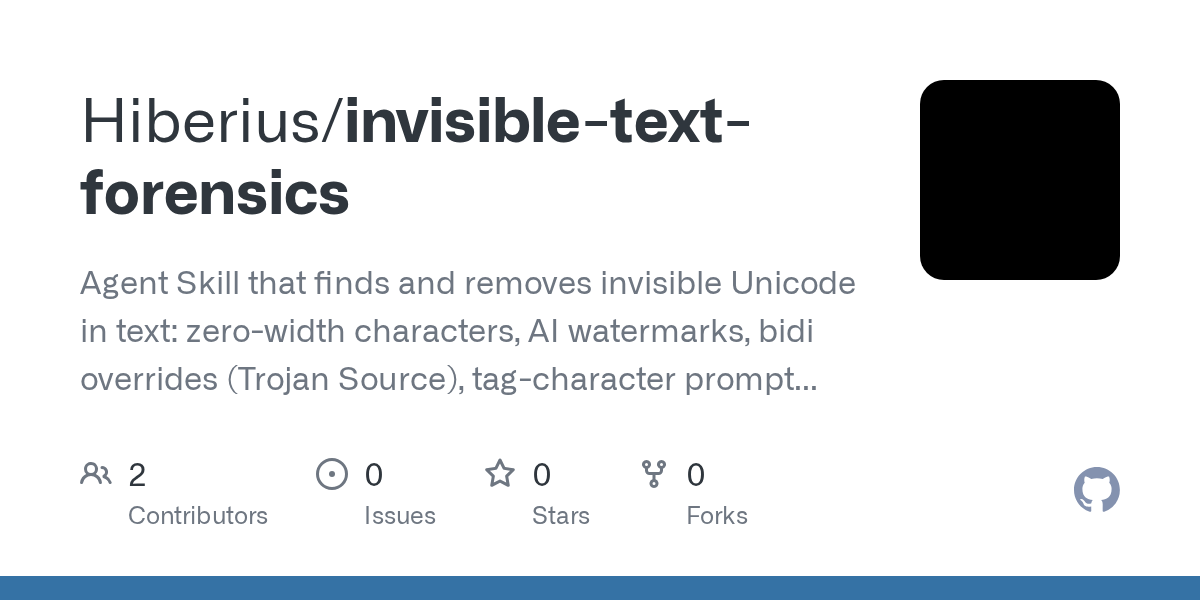 Invisible Text Forensics — AI skill for Claude Code