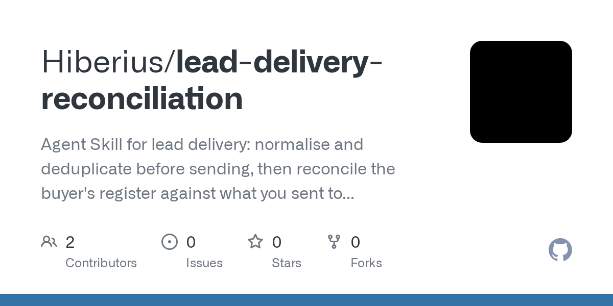 Lead Delivery Reconciliation — Development skill for Claude Code