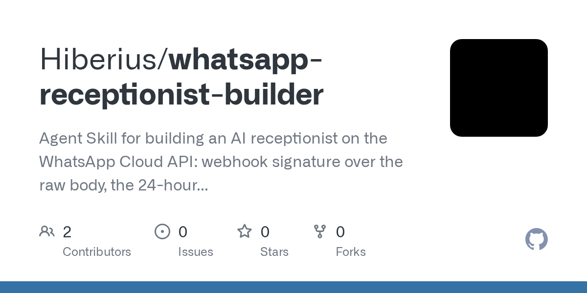 Whatsapp Receptionist Builder — AI skill for Claude Code
