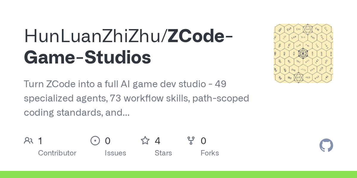 ZCode Game Studios — AI skill for Claude Code