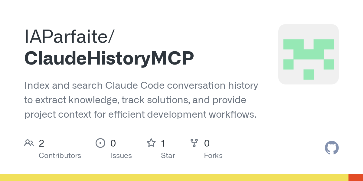 ClaudeHistoryMCP — Development skill for Claude Code