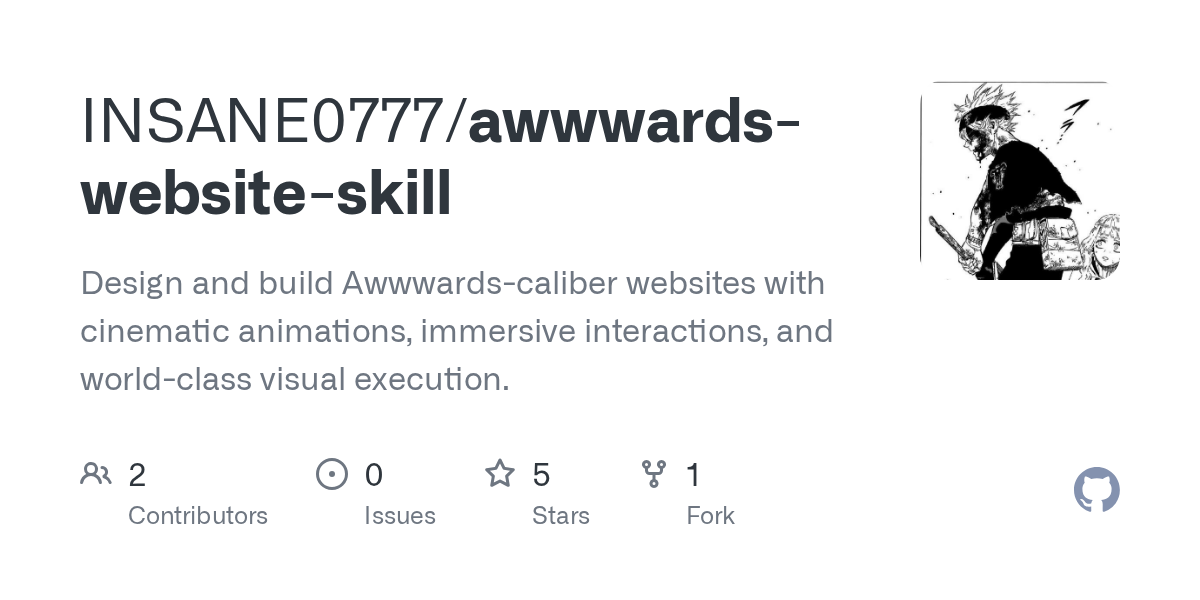 Awwwards Website Skill — Design skill for Claude Code