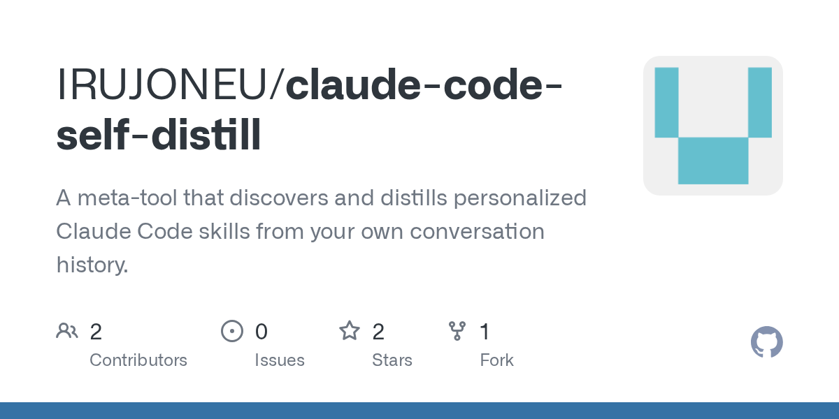 Claude Code Self Distill — Development skill for Claude Code