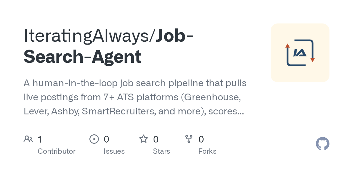 Job Search Agent — Data skill for Claude Code