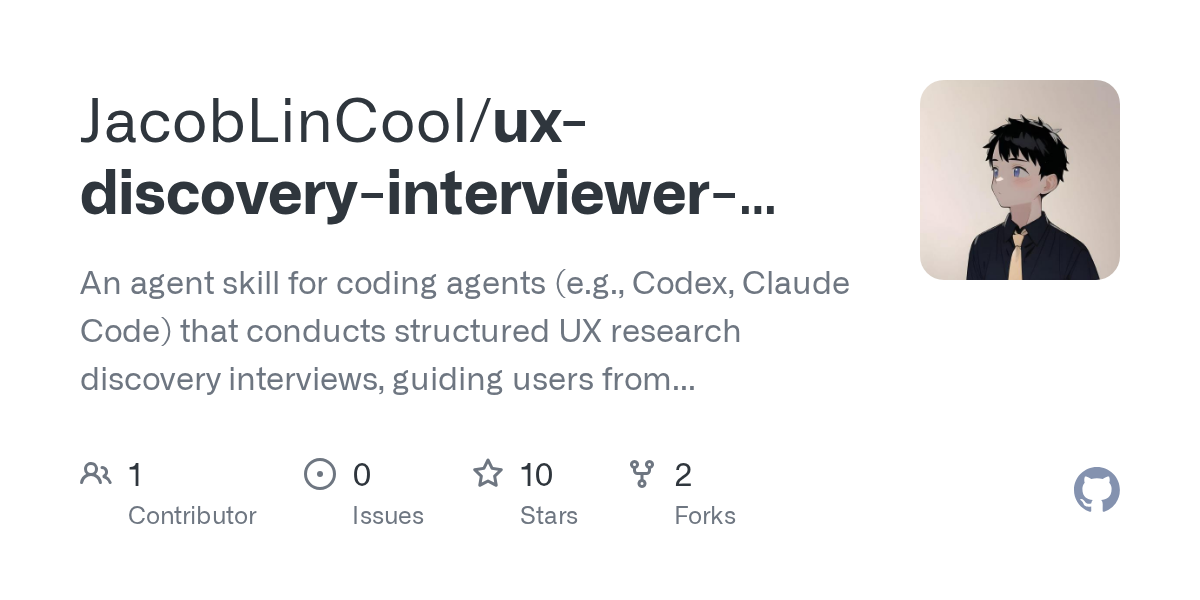 UX Discovery Interviewer Skill — Design skill for Claude Code