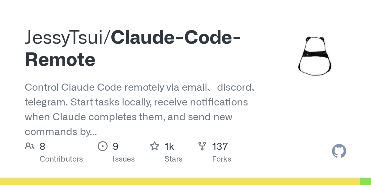 Claude-Code-Remote — Communication skill for Claude Code