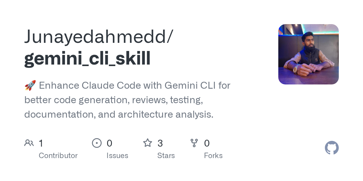Gemini CLI Skill — Testing skill for Claude Code