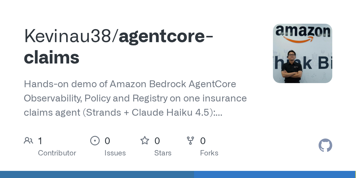 Agentcore Claims — Development skill for Claude Code