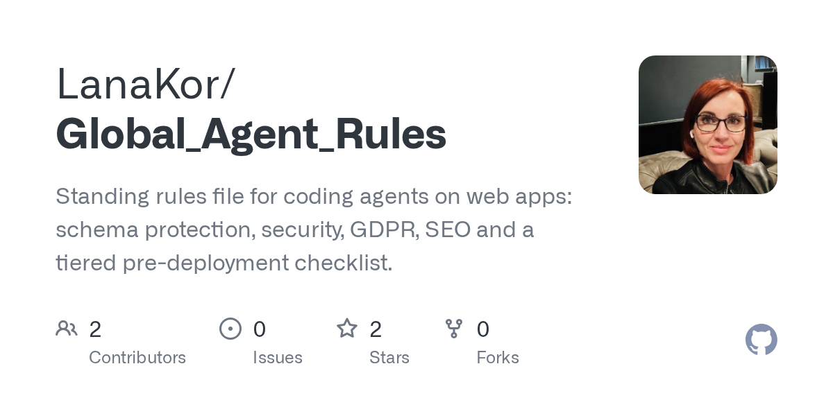 Global Agent Rules — Security skill for Claude Code
