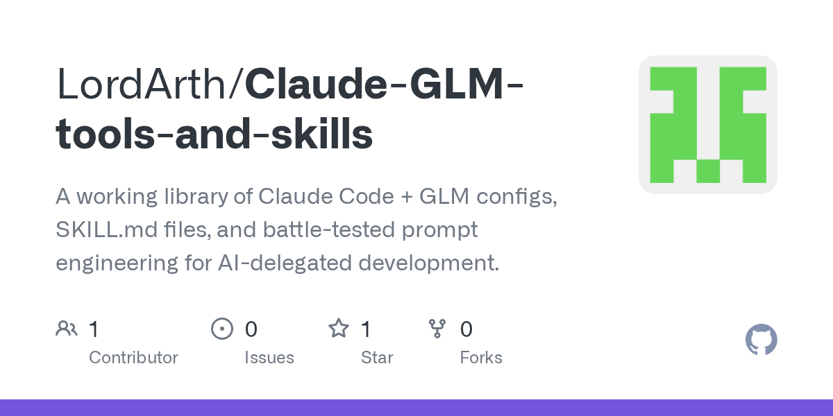 Claude GLM Tools And Skills — AI skill for Claude Code