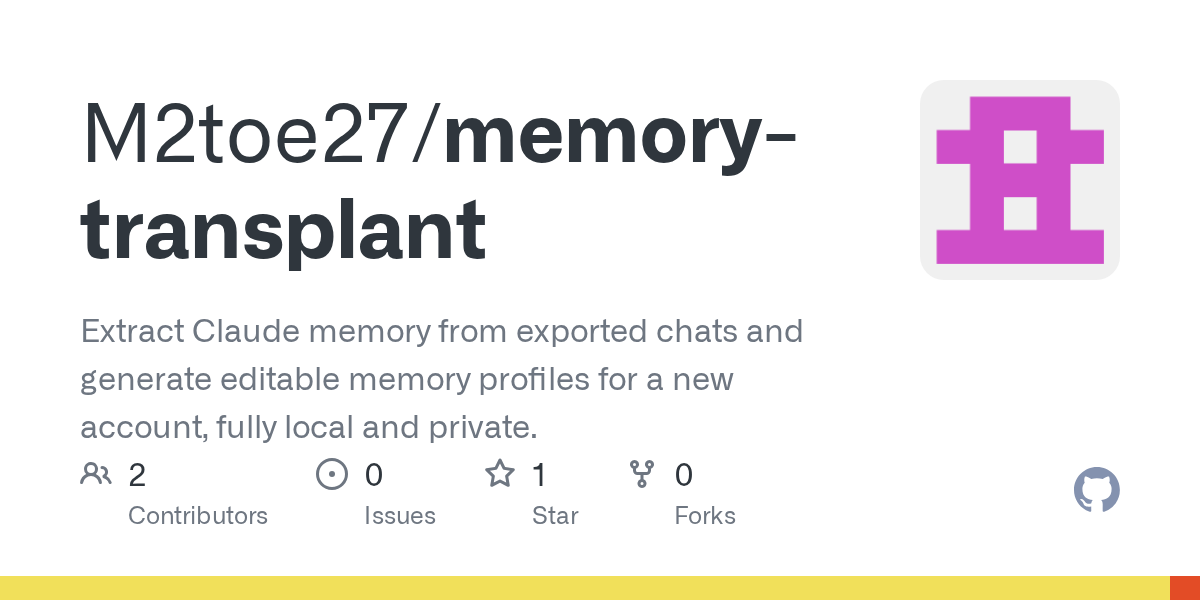 Memory Transplant — Development skill for Claude Code