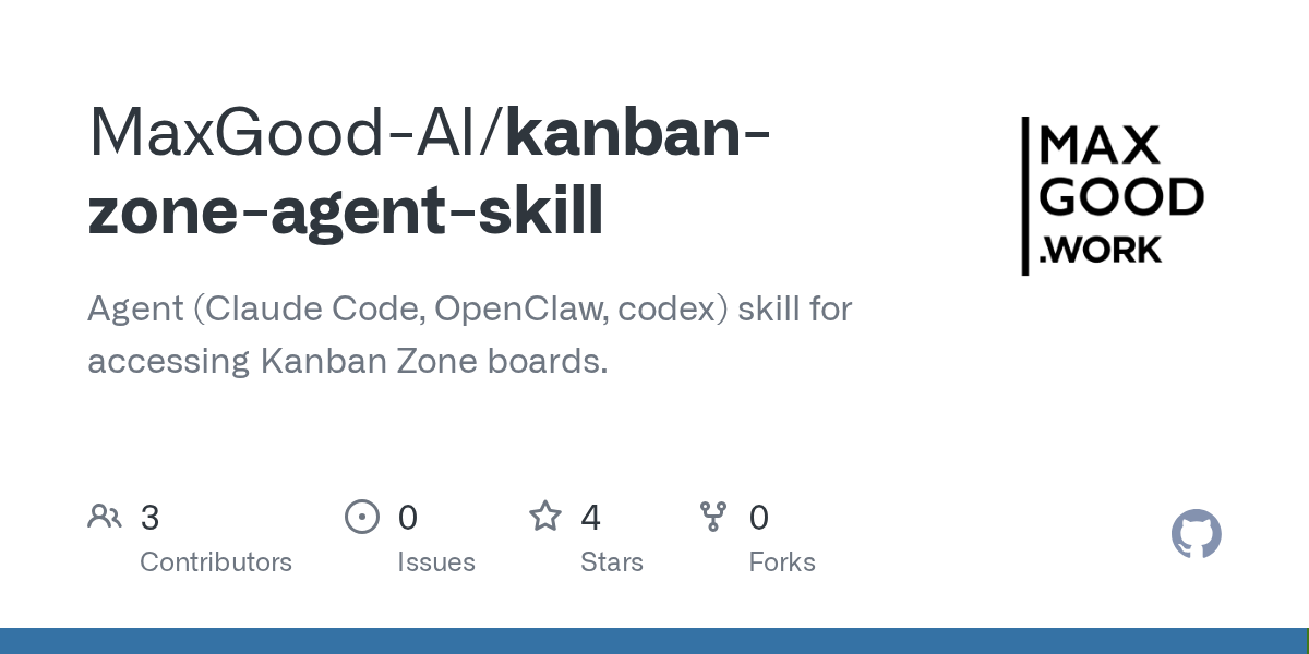 Kanban Zone Agent Skill — Development skill for Claude Code