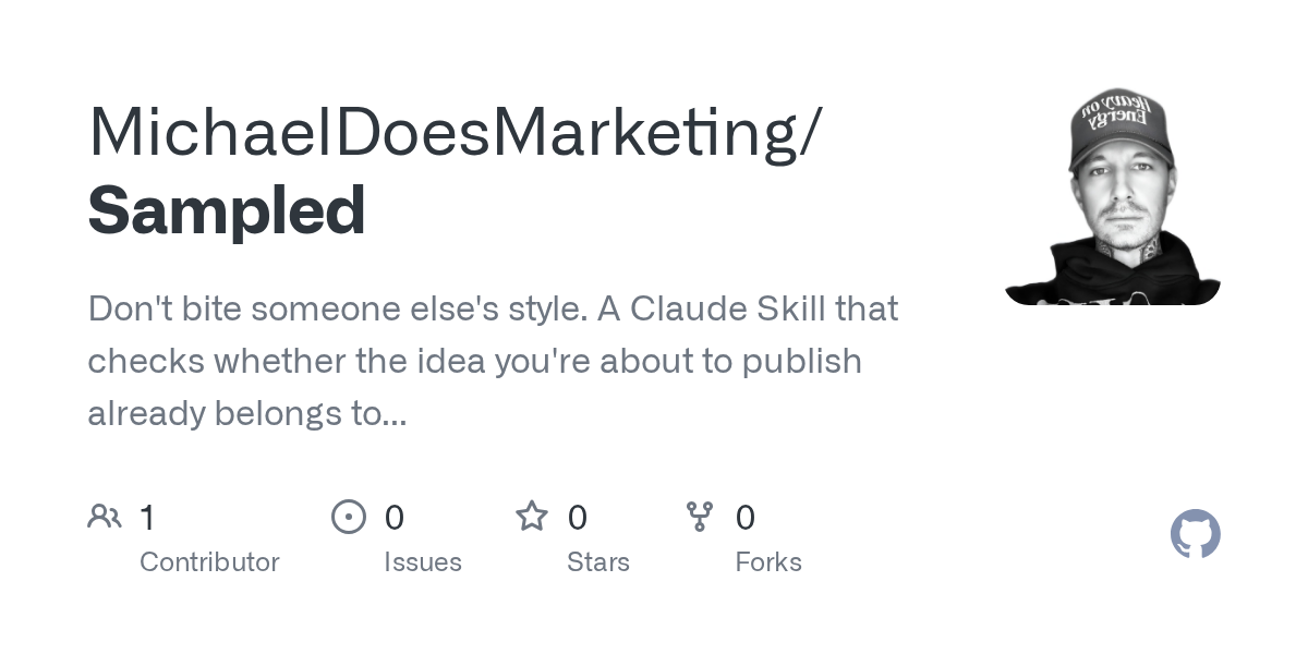 Sampled — Design skill for Claude Code
