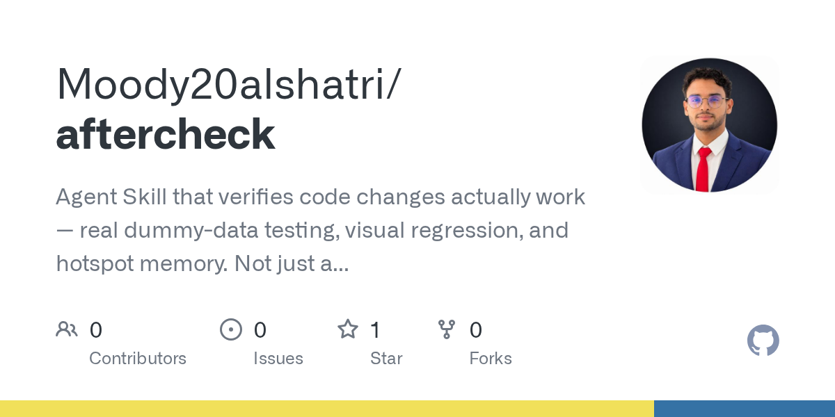 Aftercheck — Testing skill for Claude Code