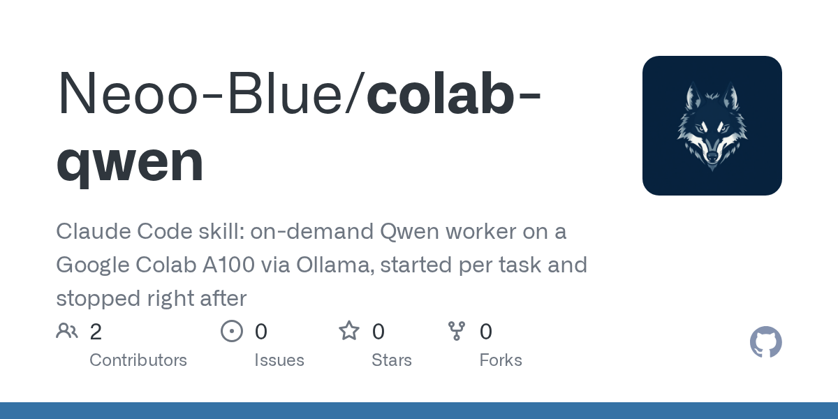 Colab Qwen Worker — Project Management agent for Claude Code